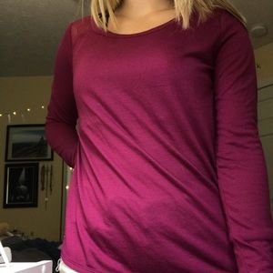 Purple sheer long sleeve
